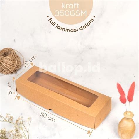 Jual KRAFT 30 10 5 CM Laminasi Jendela Kotak Box Kemasan Dus Roti