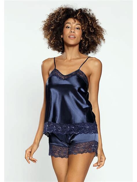 DKaren Lingerie Komplet Bielizny Brenda Granatowy Classic Fit Modivo Pl