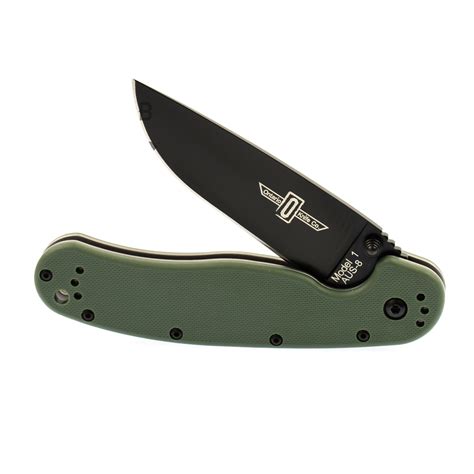 Нож складной Ontario RAT-1, сталь Aus-8. Клинок - Black, Рукоять ...