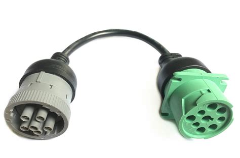 Buy ARTECKIN 6Pin J1708 To J1939 ELD Cable Type2 Green J1939 To J1708