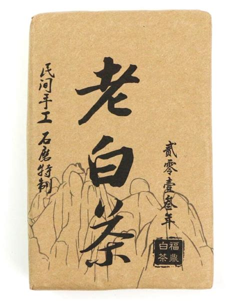 Белый Чай, китайский прессованный Лао Бай Ча, плитка 100 г