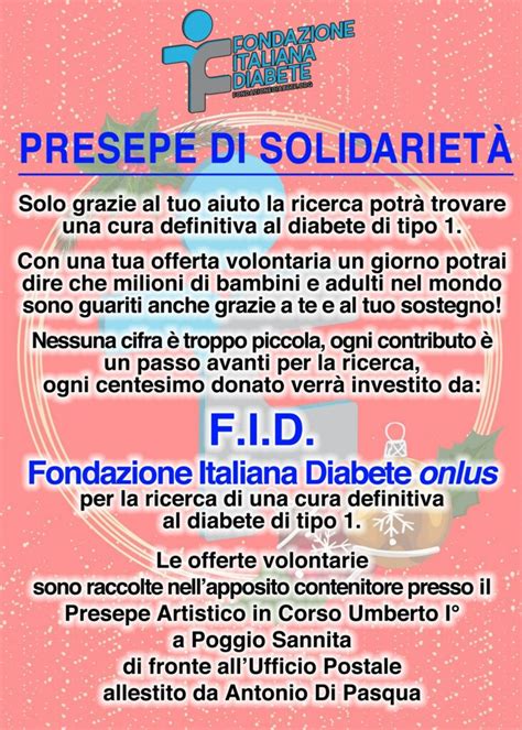 Presepe Di Solidariet In Favore Della Fondazione Italiana Diabete A