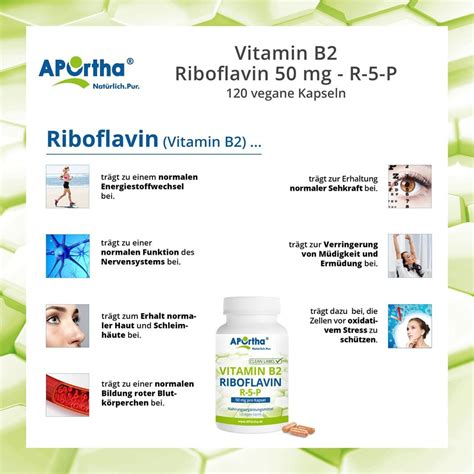 APOrtha Vitamin B2 Riboflavin 50 Mg R 5 P Kapseln 120 St Shop