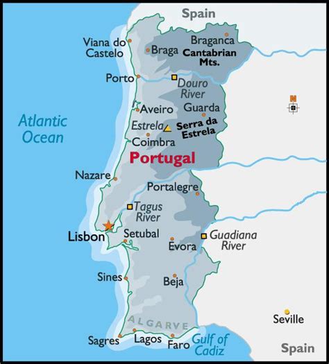 Portugal Resorts Map Map Of Portugal Resorts Southern Europe Europe