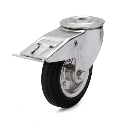 ️ Колеса с поворотным кронштейном с тормозом с отверстием 11 90 080 РИ ...