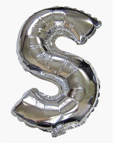 Balloons - S Balloon Letters Silver Transparent, HD Png Download - kindpng