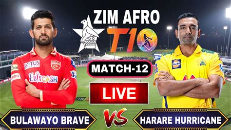 Live Zim Afro T League Bulawayo Braves Vs Harare Hurricane