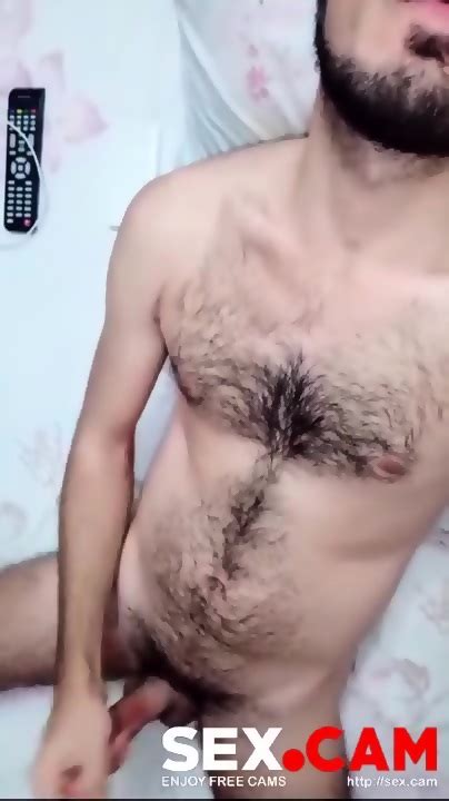 Horny Man Jerks Off In Bed