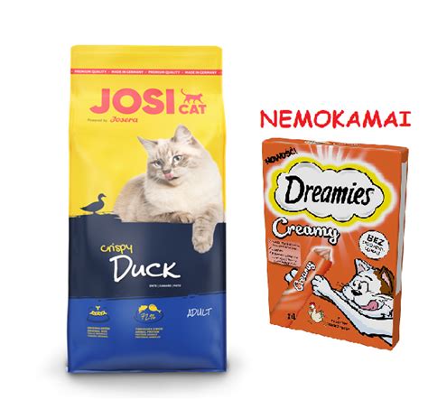 JOSERA JosiCat Crispy Duck 10 kg DREAMIES nemokamai Gyvūnų prekių