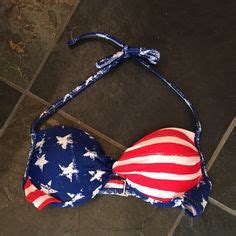 American Flag Bikini Top American Flag Bikini Top Clamp In Back