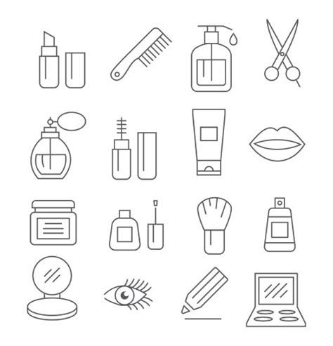 Spa Massage Therapy Cosmetics Icons Royalty Free Vector