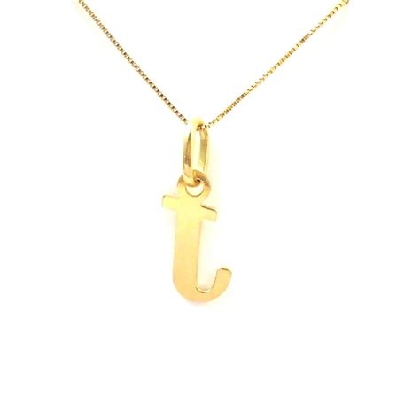 Collana In Oro Giallo Kt Con Lettera Iniziale