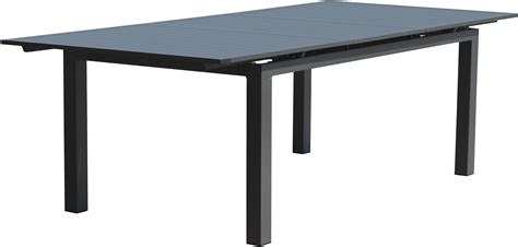 Table De Jardin En Aluminium Anthracite Avec Rallonge Automatique