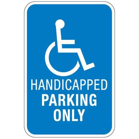 Handicap Parking - Handicapped Parking Only Aluminum Sign-comply with ...
