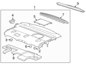 Cadillac Ct Pkg Tray Trim Gmpartsdirect