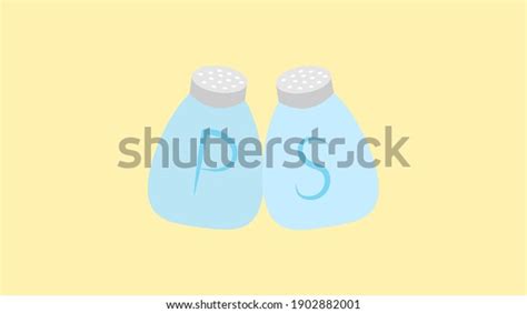 Salt Pepper Pair Transparent Glass Shaker Stock Illustration