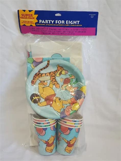 Disneys Winnie The Pooh Party Pack For 8 Vintage 90s Party Supplies