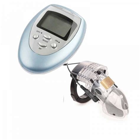 Electro Sex Toy Electrical Shock Male Chastity Device Belt Electrostim Penis Cage Cock Lock