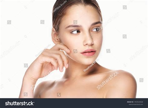 Beautiful Woman Naked Shoulders Makeup Skin Stock Photo Shutterstock