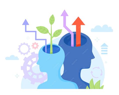 Premium Vector | Improvement mind level Human mental wellbeing health