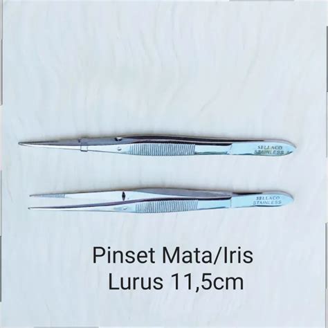 Pinset Mata Iris Lurus Forcep Straight Cm Stainless Steel Lazada