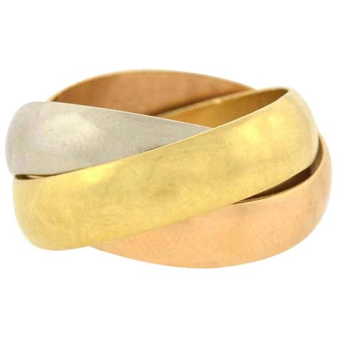 Cartier Trinity Tri Color Vintage Gold Ring At 1stdibs Cartier Tri