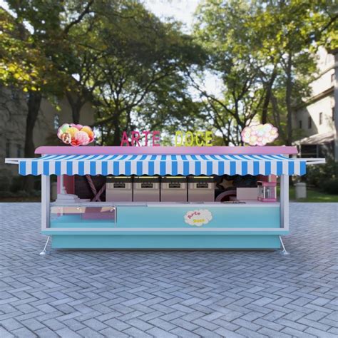 Outdoor Ice Cream Booth Latest Cotton Candy Kiosk To Portugal Ice