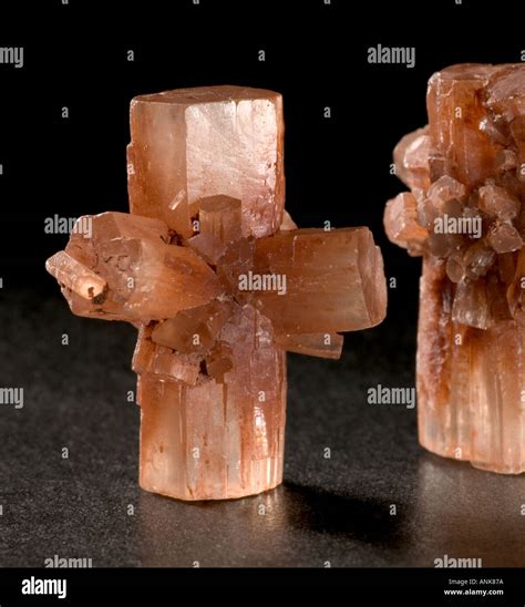 STAUROLITE crystal cross twinned mineral Stock Photo - Alamy