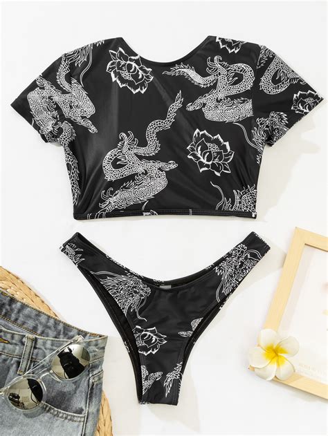 Bikini Imprim Dragon Chinois Mode En Ligne Shein France