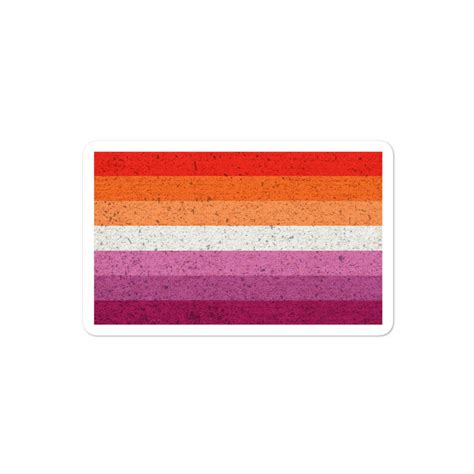 Sunset Lesbian Pride Flag Vinyl Sticker Sunset Lesbian Flag Etsy