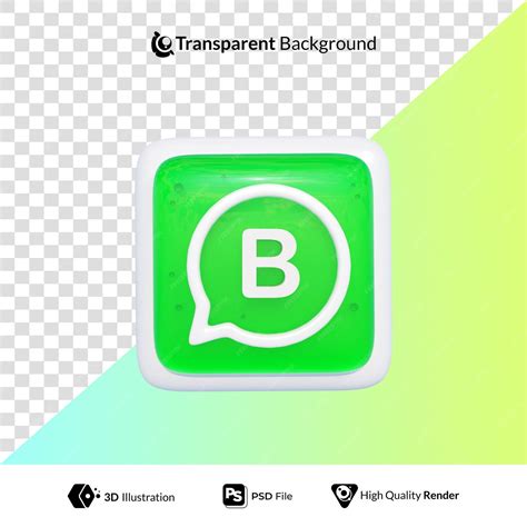 Premium Psd Whatsapp Business Logo Social Media Icon 3d Illustration