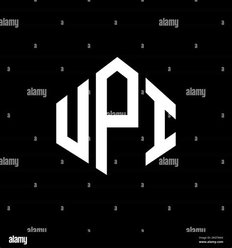 UPI letter logo design with polygon shape. UPI polygon and cube shape ...