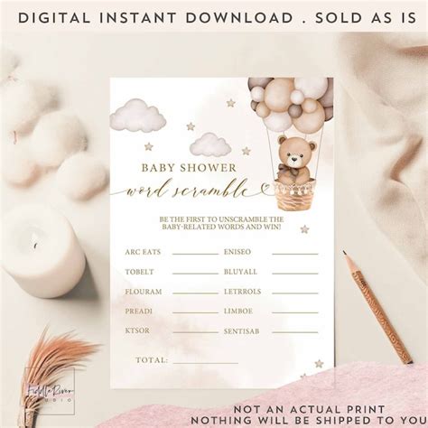 Baby Shower Hot Air Balloon Etsy