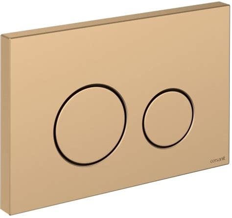 Кнопка смыва Cersanit Twins 63524 золотая матовая купить в магазине ...