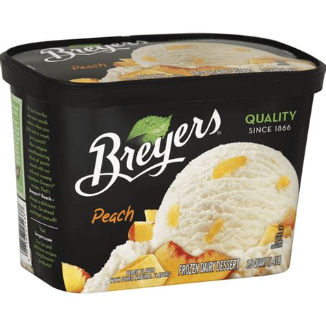 Breyers Frozen Dairy Dessert, Peach | Fruit Flavors | Riesbeck