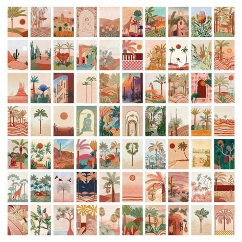 room wall art plants aesthetic room decor posters aesthetic wall