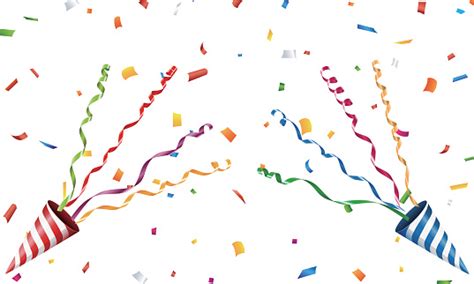 exploding party popper  confetti  streamer stock illustration