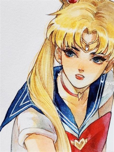 SAILOR MOON Tsukino Usagi Hot Sexy Watercolor Painting OWEN S COLLECTIONS