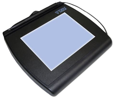 Topaz SignatureGem 4x5 Signature Capture Pad, SE, T-LBK766SE-BHSB-R