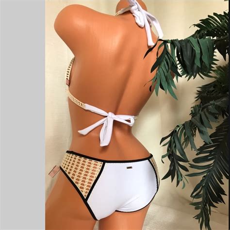 Victoria S Secret Swim Nwt Vs Triangle Matching Crochet Bikini Poshmark