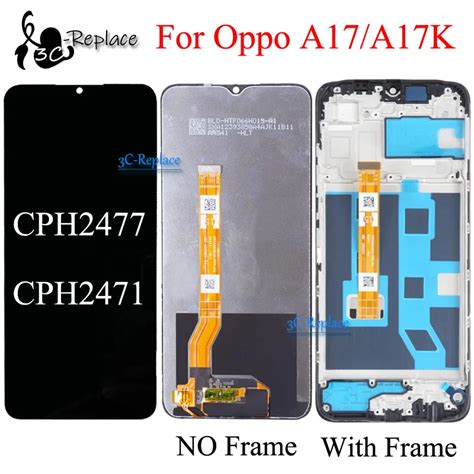 Black 6 56 Inch For Oppo A17 CPH2477 Oppo A17k CPH2471 LCD DIsplay