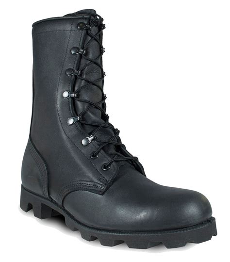 Mcrae Black All Leather Combat Boot With Panama Sole 10 Inch Usa Made