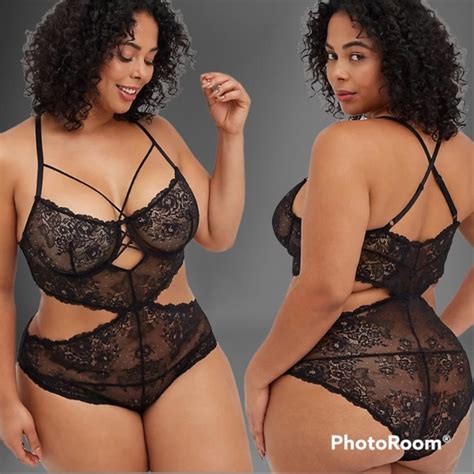 Torrid Intimates Sleepwear Nwt Torrid Sexy Side Cut Out Open Crotch Bodysuit Lingerie