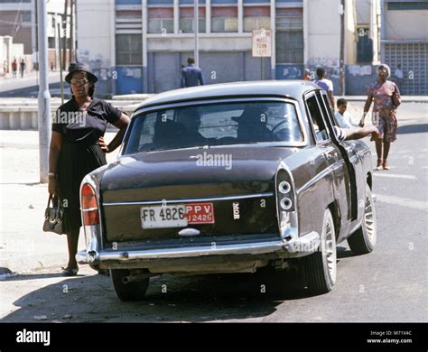 Beaten Up Taxi Downtown Kingston Jamaica Stock Photo Alamy