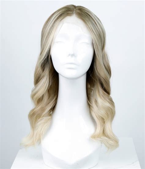 Abigail White Blonde Balayage Wavy Synthetic Lace Front Wig Uniwigs Official Site