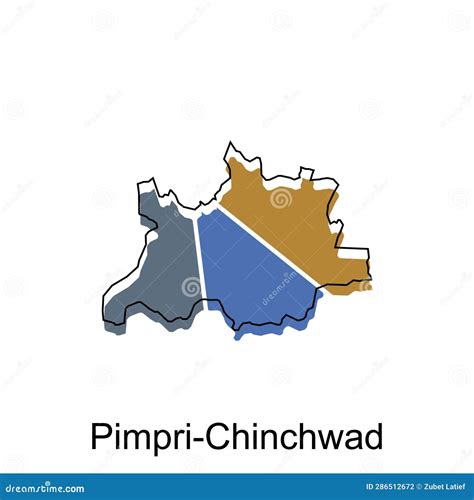 Map Of Pimpri Chinchwad Vector Design Template National Borders And