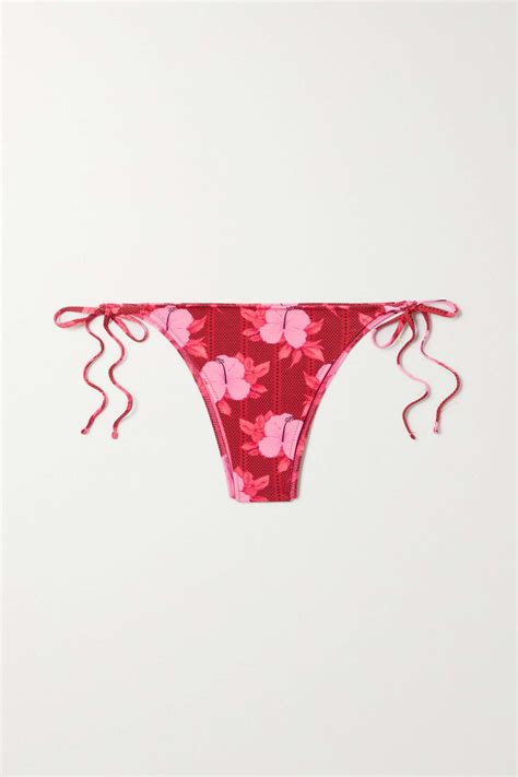 Fisch Chanzy Floral Print Stretch Econyl Bikini Briefs Editorialist