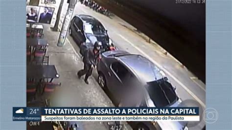 Vídeo Policiais Reagem A Tentativas De Assalto Na Capital Sp1 G1