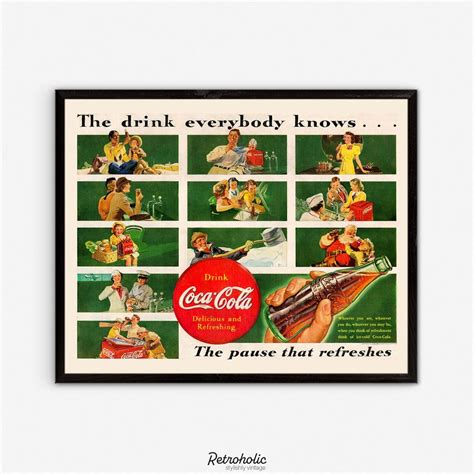 VINTAGE SODA AD, Nostalgic Soda Ad Printable, 1930s Vintage Ads