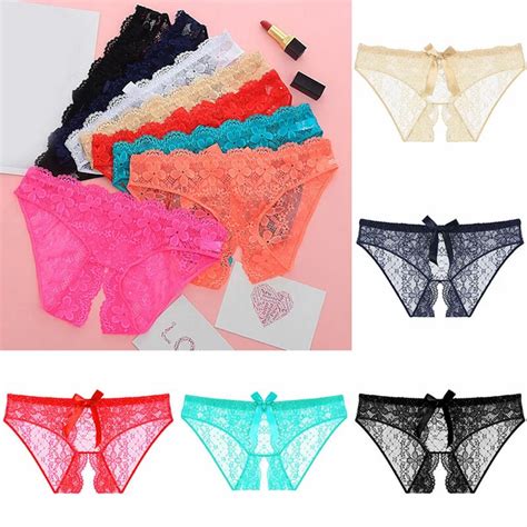 Sexy Lingerie Women Crotchless Thongs Panties G String Underwear Lace